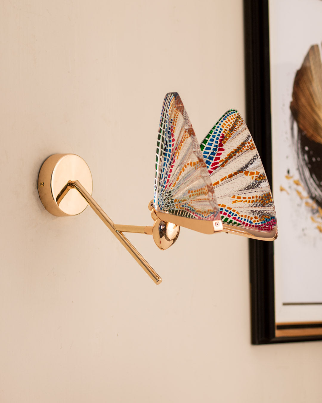Butterfly Glass Wall Light